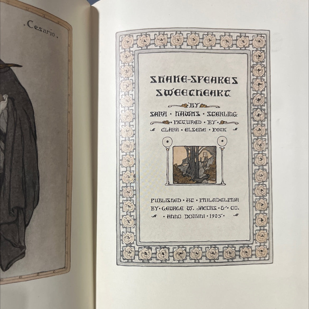 shakespeares sweetheart book, by sara hawks scarling, 1905 Hardcover image 2