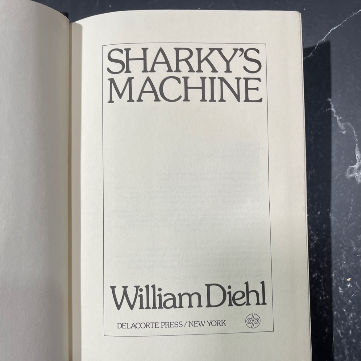 sharky's machine book, by William Diehl, 1978 Hardcover image 2