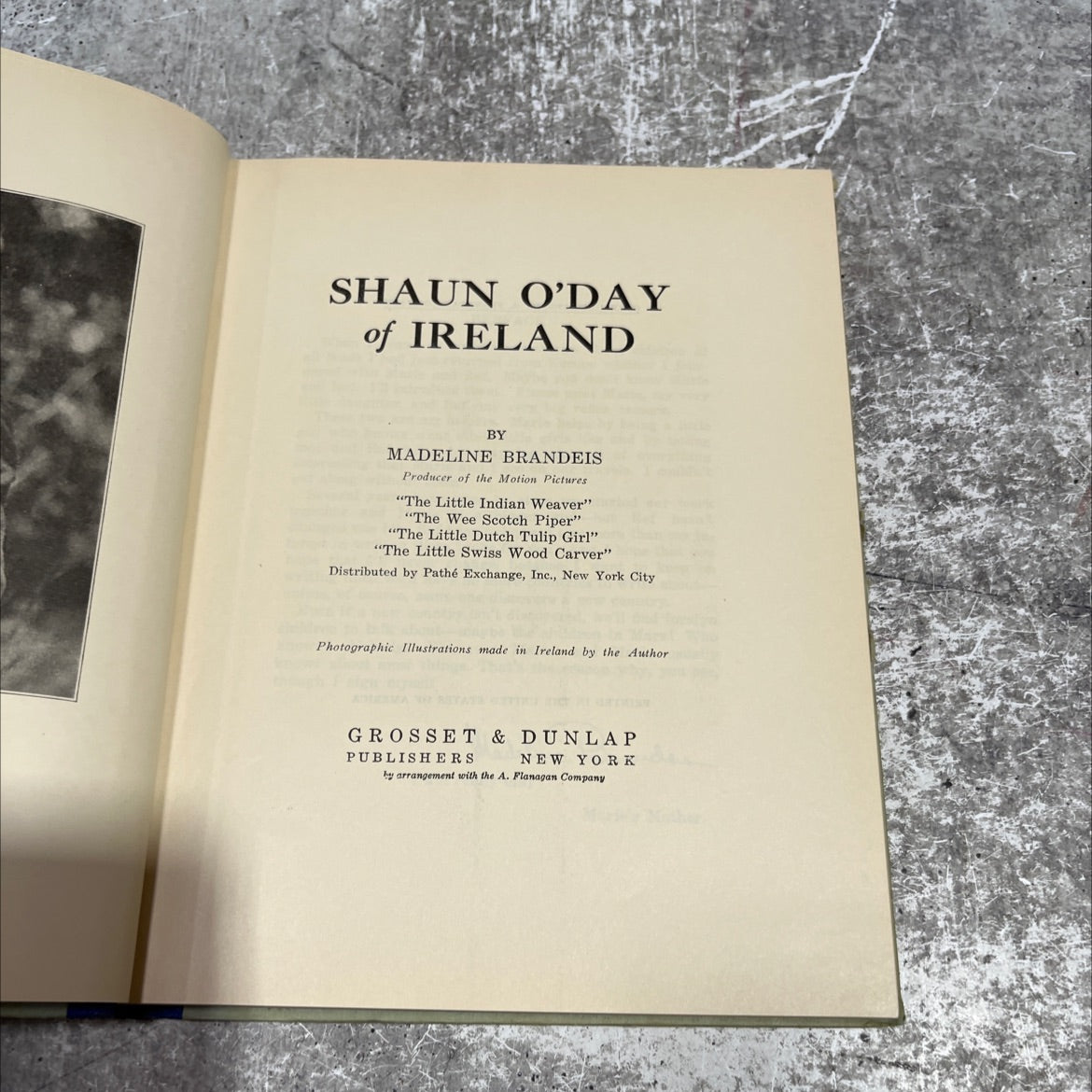 shaun o'day of ireland book, by madeline brandeis, 1929 Hardcover image 2