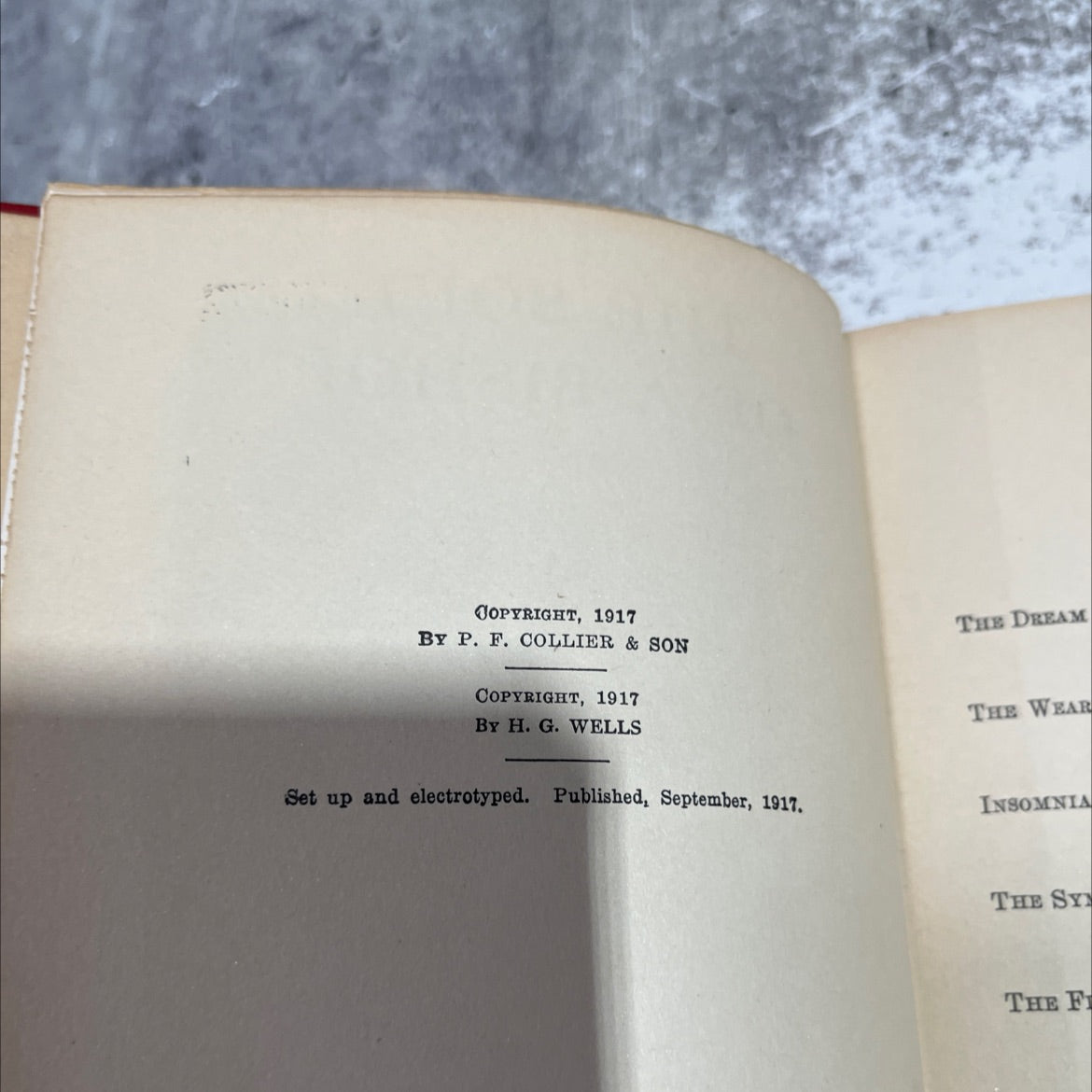 she the dream the soul of a bishop book, by h. g. wells, 1917 Hardcover image 3