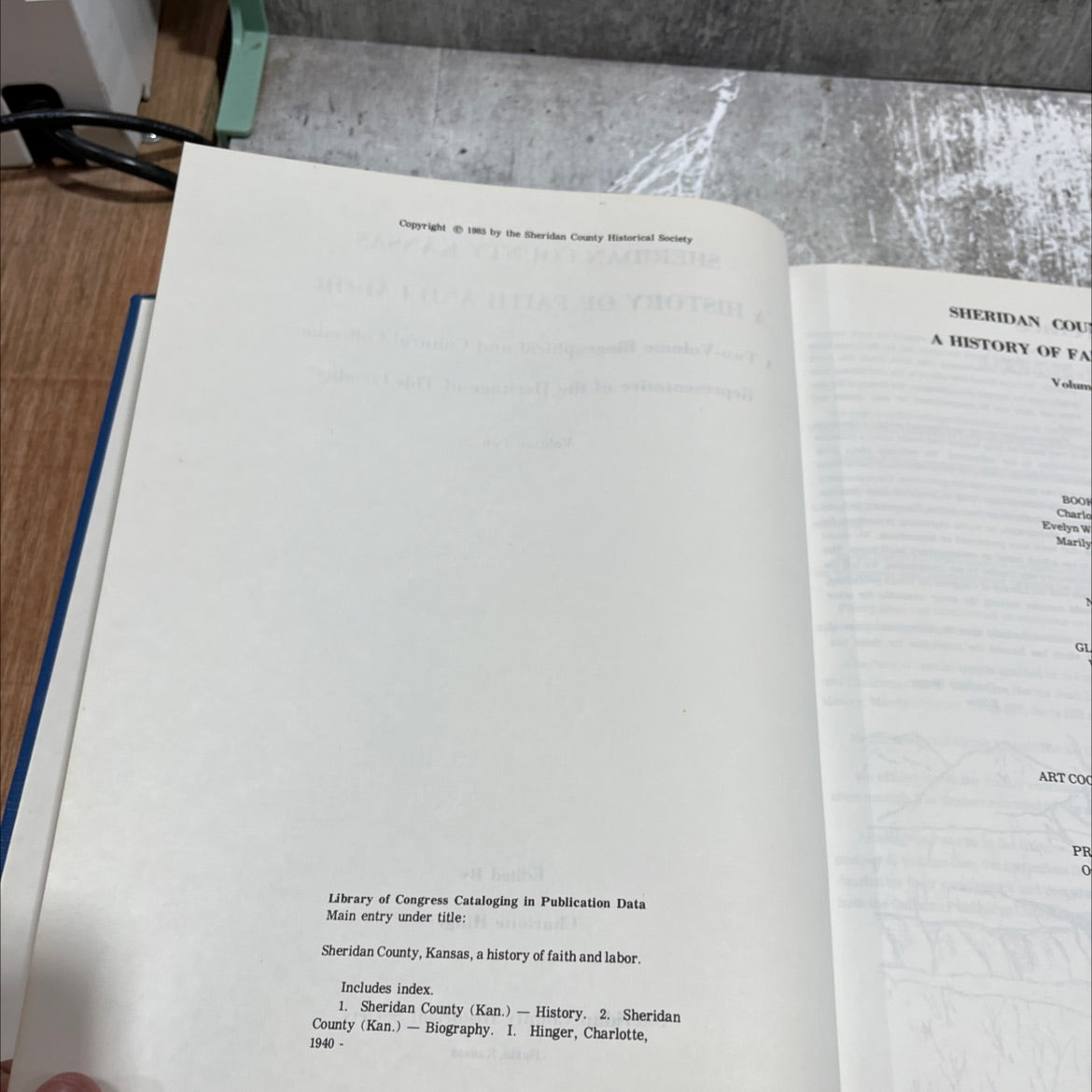 sheridan county kansas a history of faith and labor volume two book, by charlotte hinger, 1985 Hardcover image 3