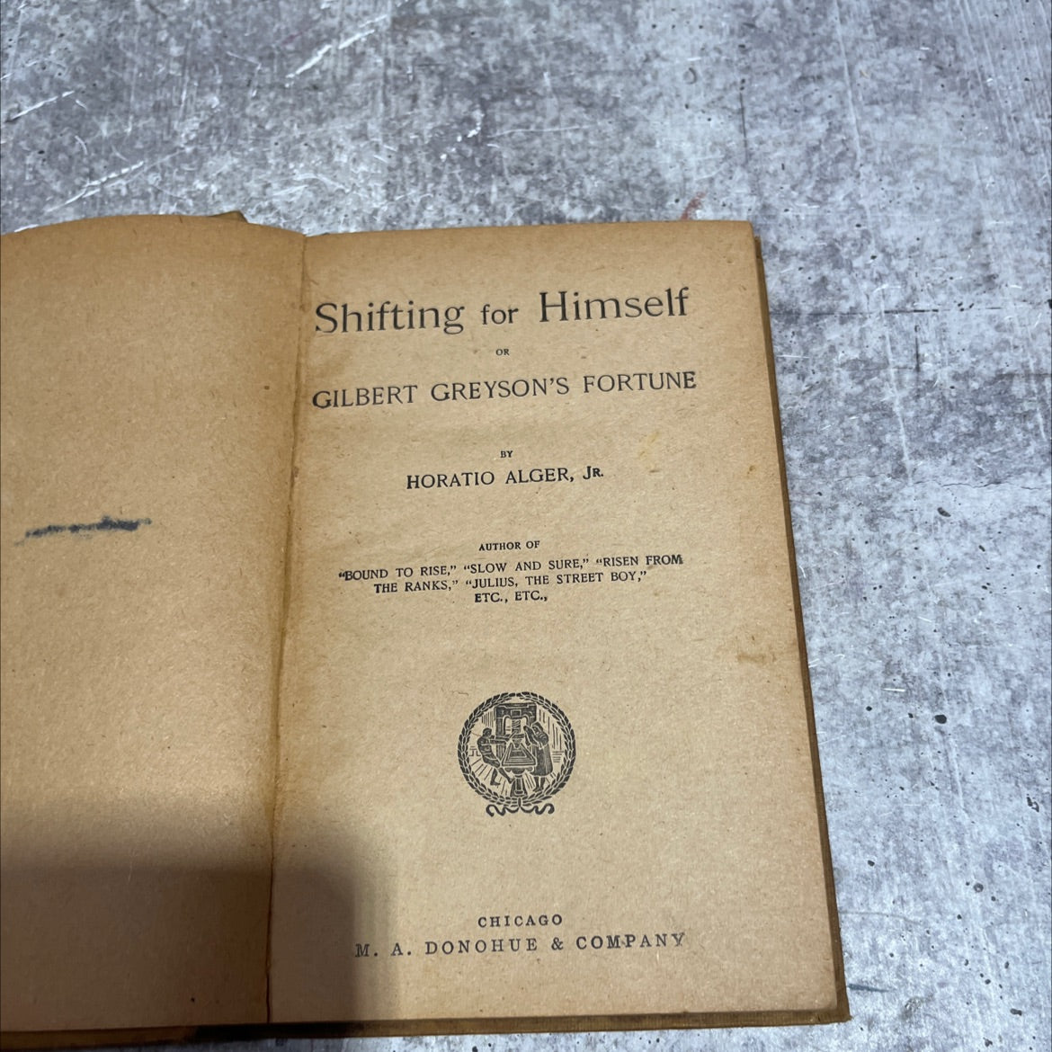 shifting for himself or gilbert greyson's fortune book, by horatio alger, jr., 1970 Hardcover image 3
