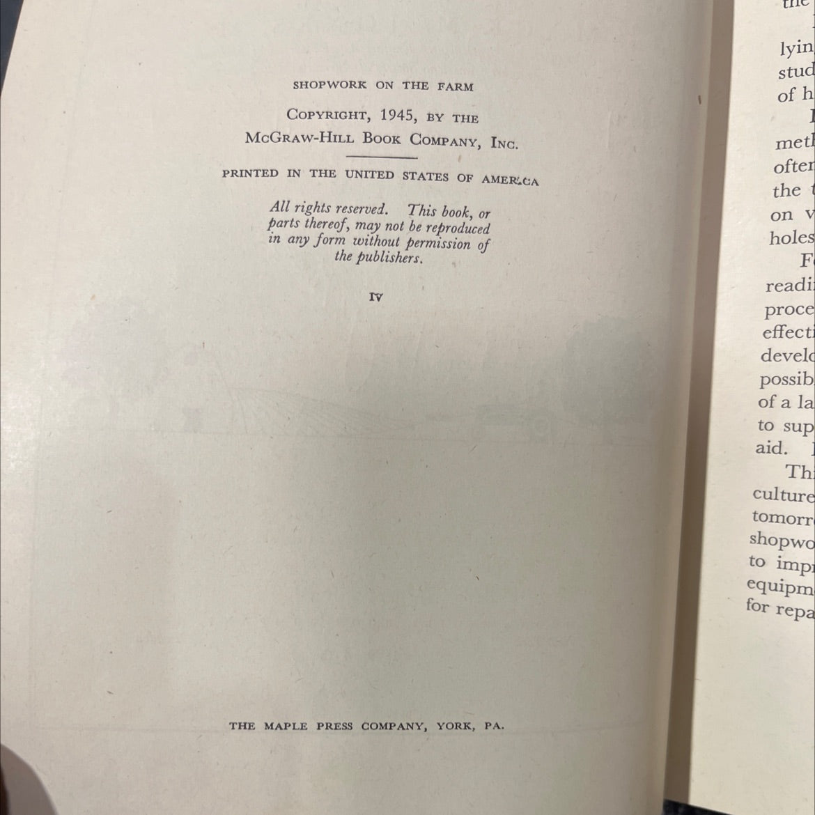shopwork on the farm book, by mack m. jones, 1945 Hardcover image 3