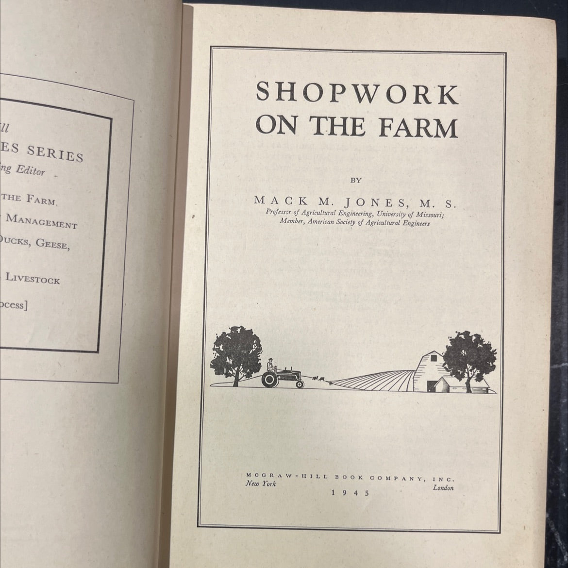 shopwork on the farm book, by mack m. jones, 1945 Hardcover image 2