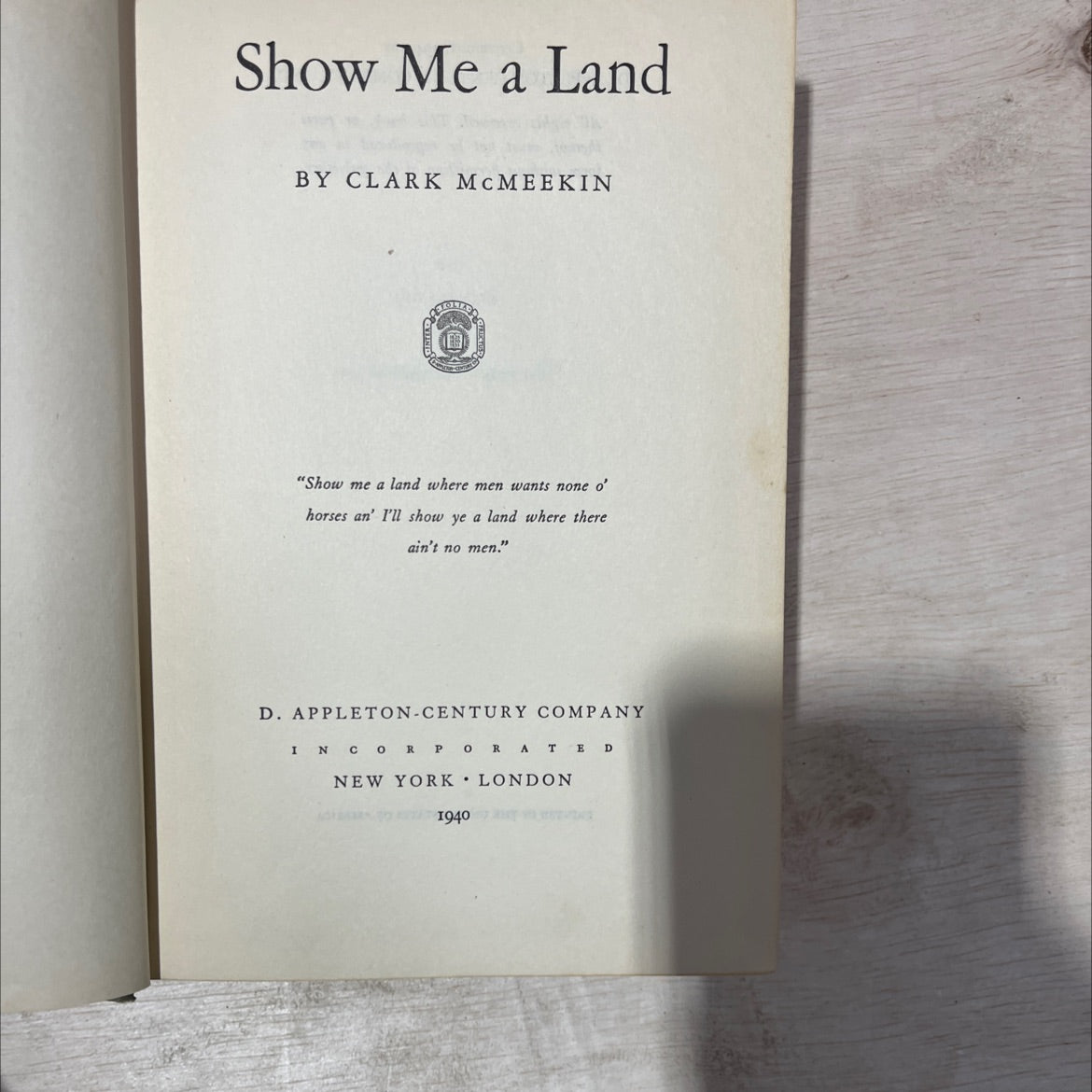 show me a land book, by clark mcmeekin, 1940 Hardcover, Vintage image 2