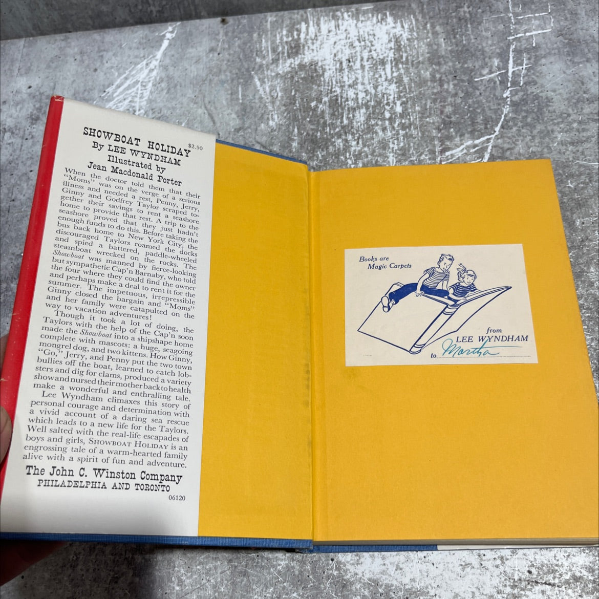 SIGNED showboat holiday book, by lee wyndham, 1954 Hardcover, First Edition, Vintage image 4