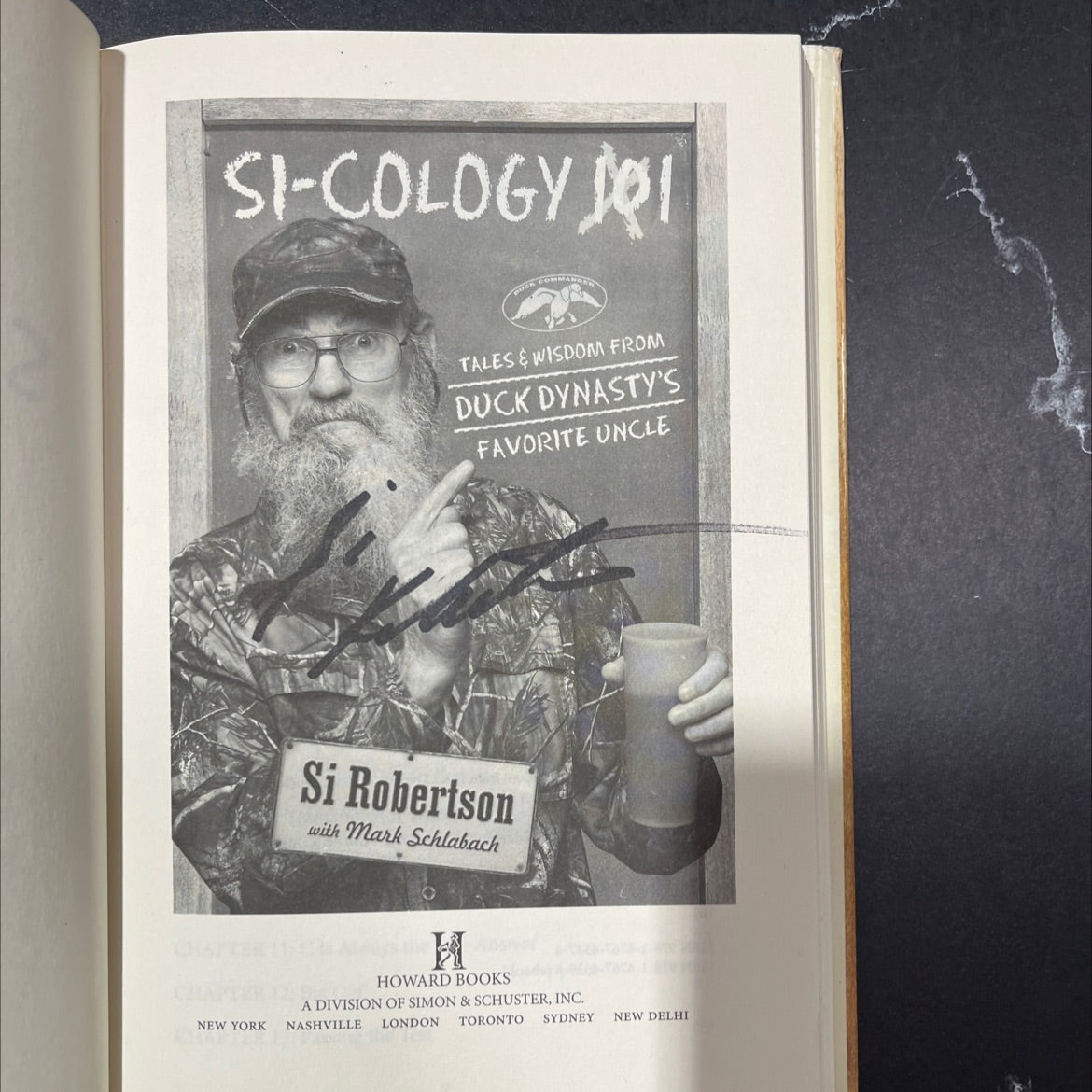 SIGNED si-cology 101: tales and wisdom from duck dynasty's favorite uncle book, by Si Robertson, 2013 Hardcover image 2