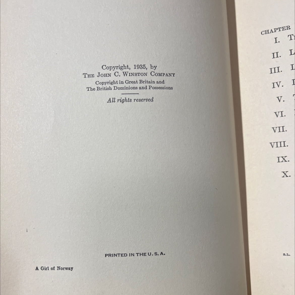 sidsel longskirt a girl of norway book, by hans aanrud, 1935 Hardcover image 3