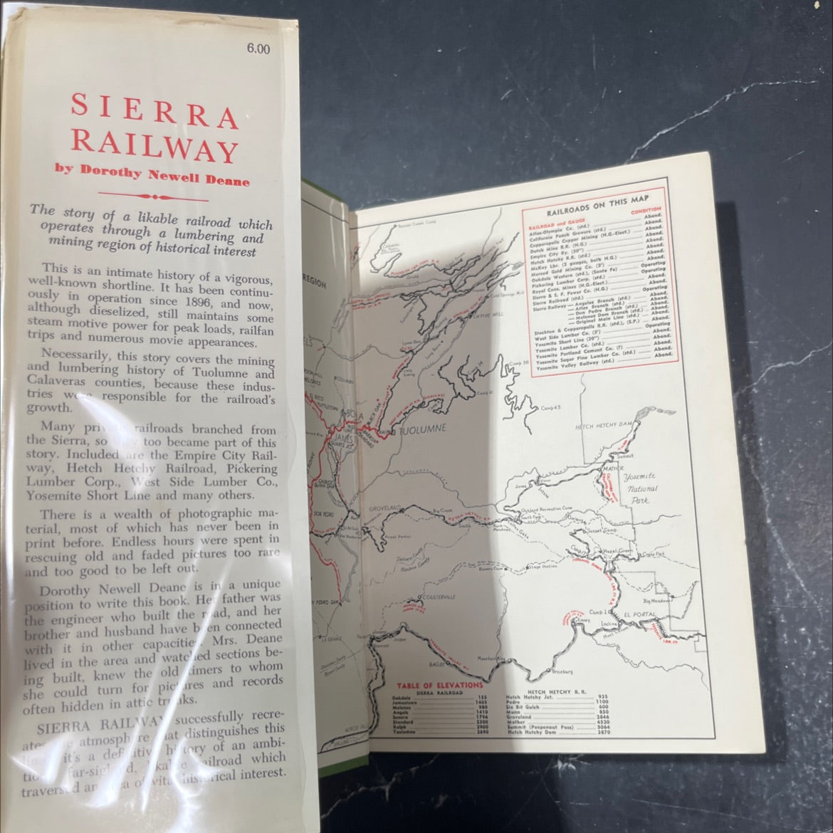 sierra railway book, by dorothy newell deane howell-north, 1960 Hardcover image 4