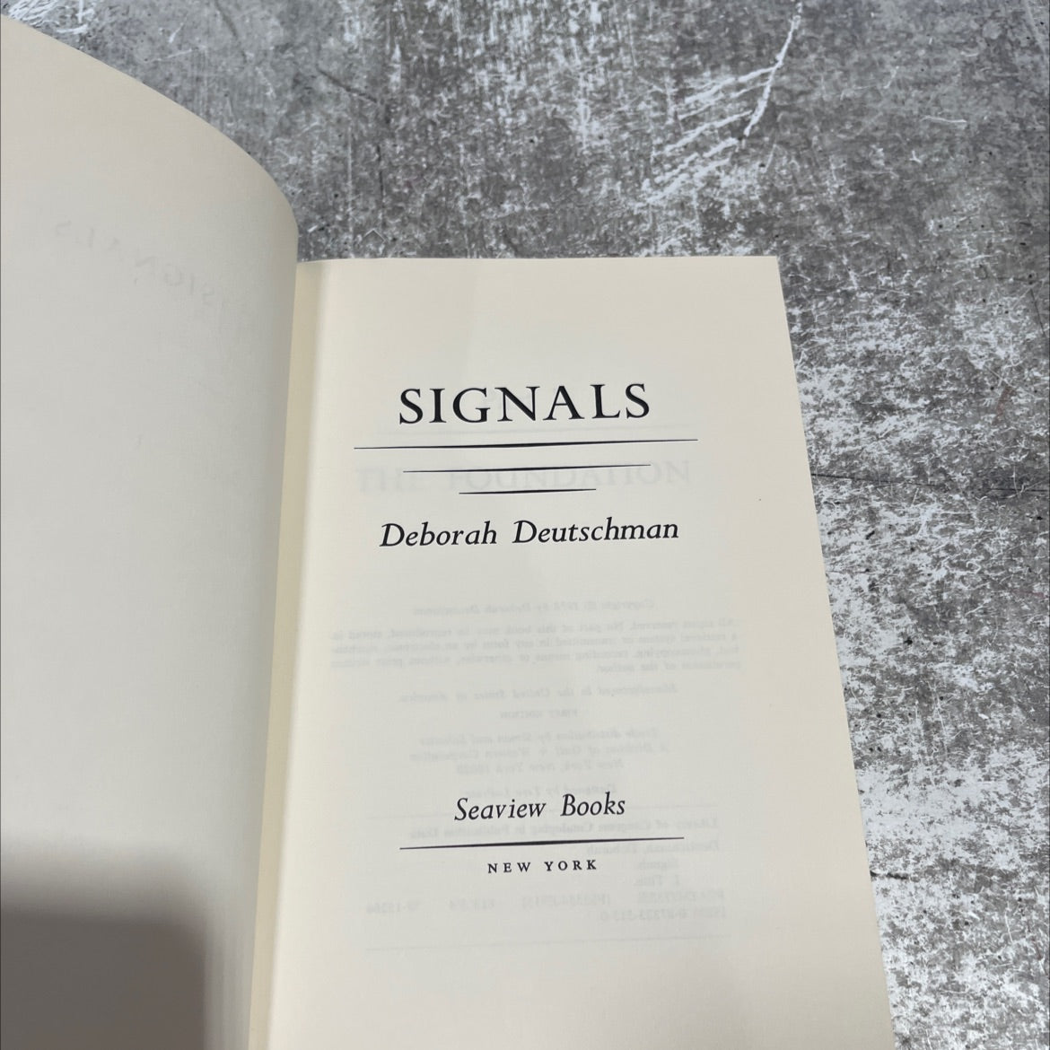 signals book, by Deborah Deutschman, 1978 Hardcover image 2