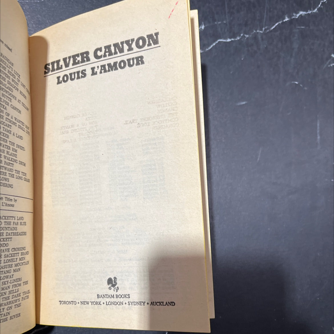 silver canyon book, by louis l'amour, 1984 Paperback image 2