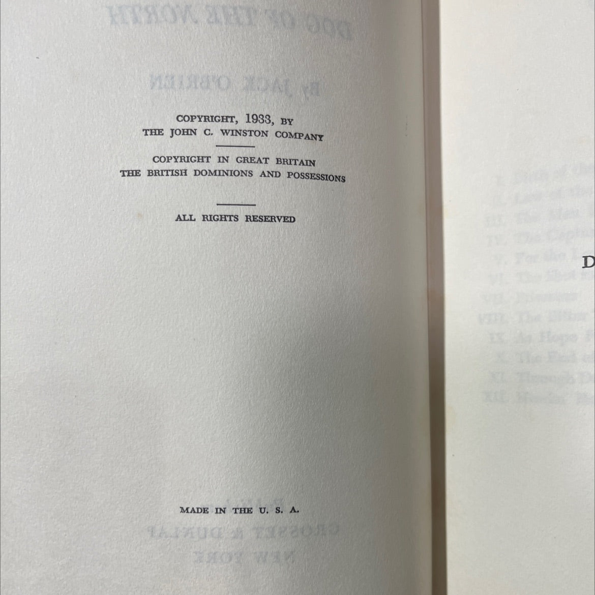 silver chief dog of the north book, by jack o'brien, 1933 Hardcover image 3