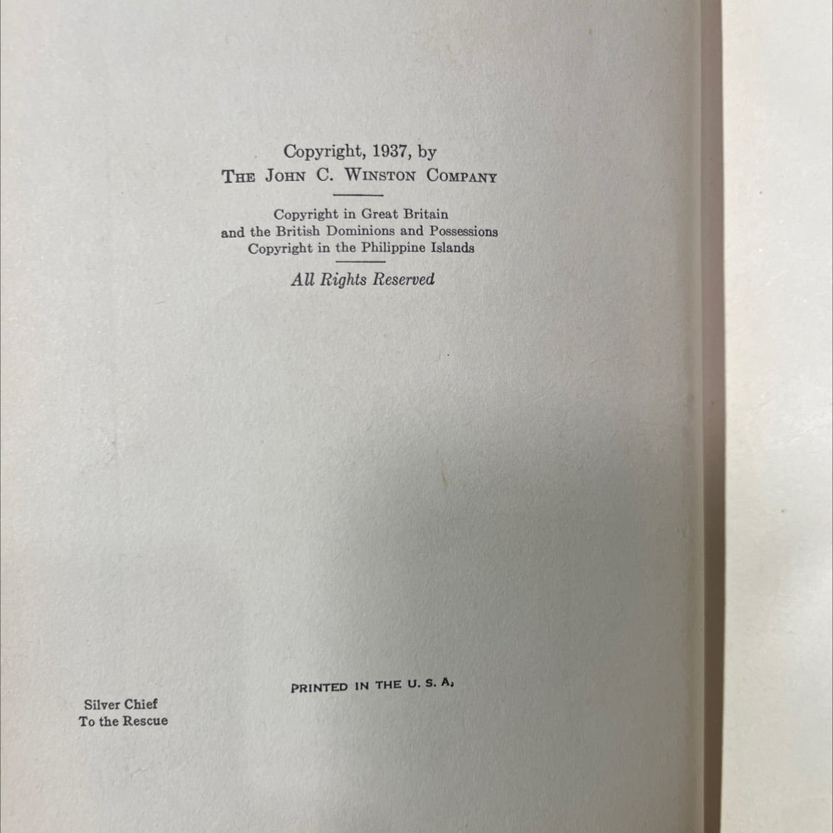 silver chief to the rescue book, by jack o'brien, 1937 Hardcover image 3