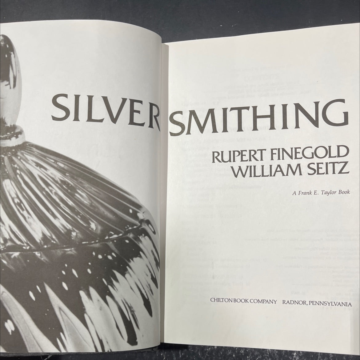 silver smithing book, by Rupert Finegold, William Seitz, 1983 Hardcover image 2