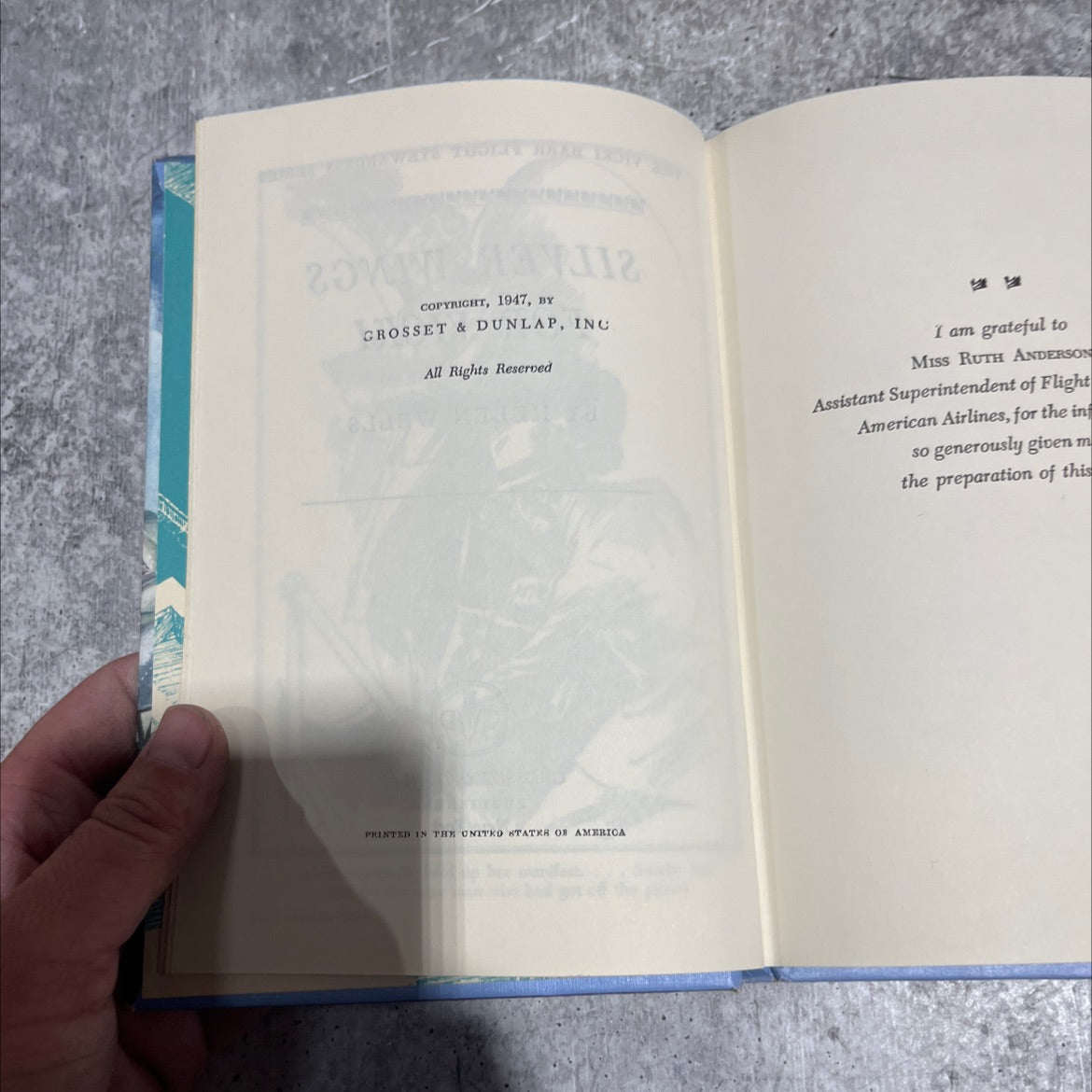 silver wings for vicki book, by helen wells, 1947 Hardcover image 3