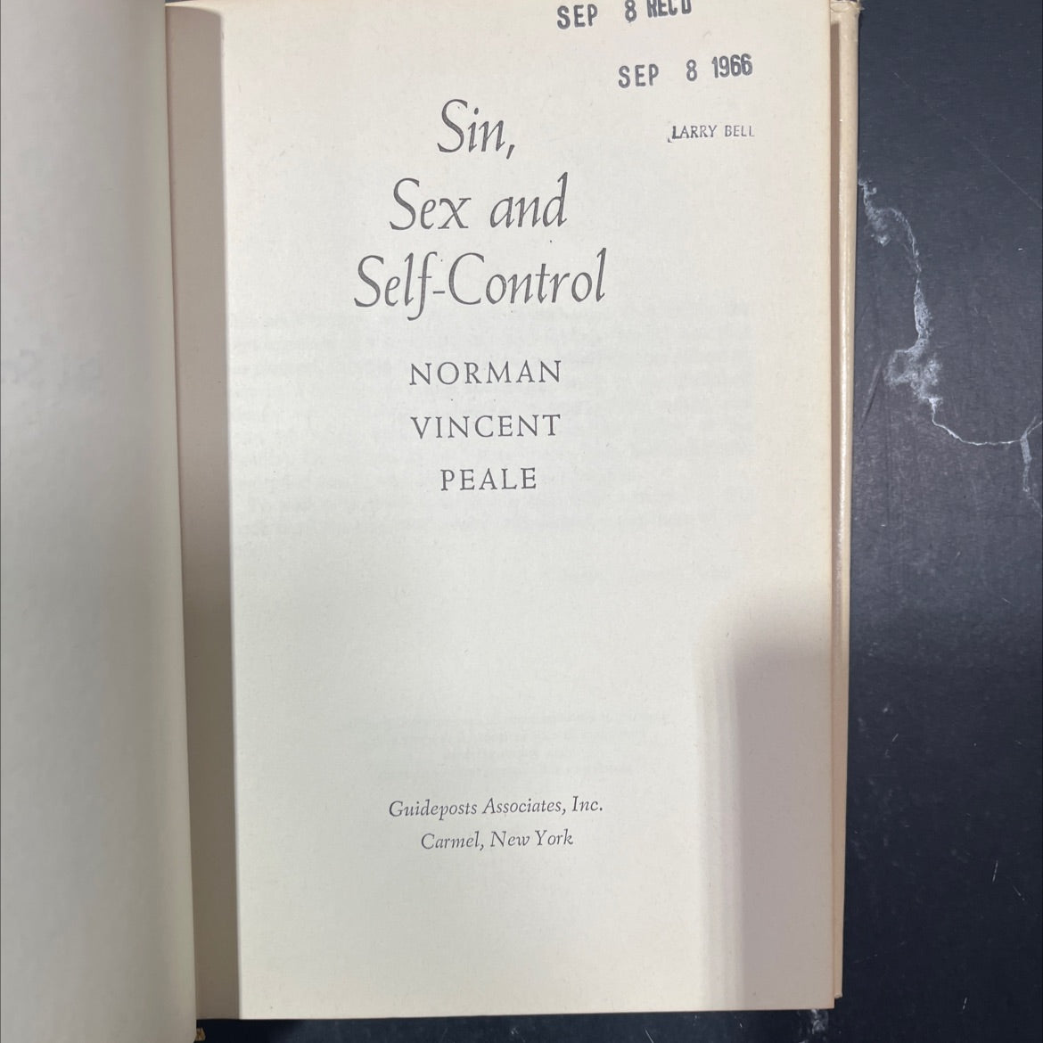 sin, sex and self-control book, by norman vincent peale, 1966 Hardcover image 2