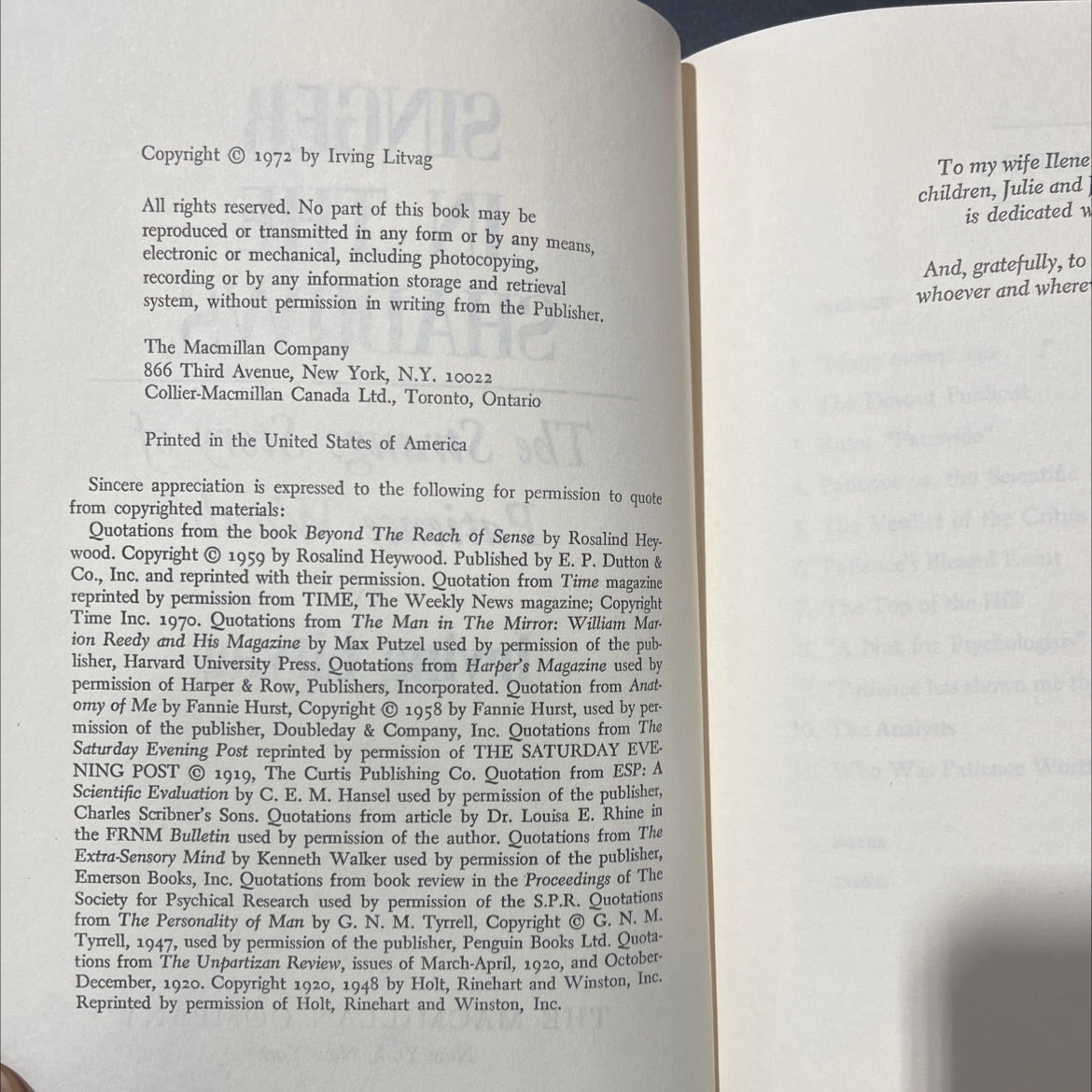 singer in the shadows the strange story of patience worth book, by irving litvag, 1972 Hardcover image 3