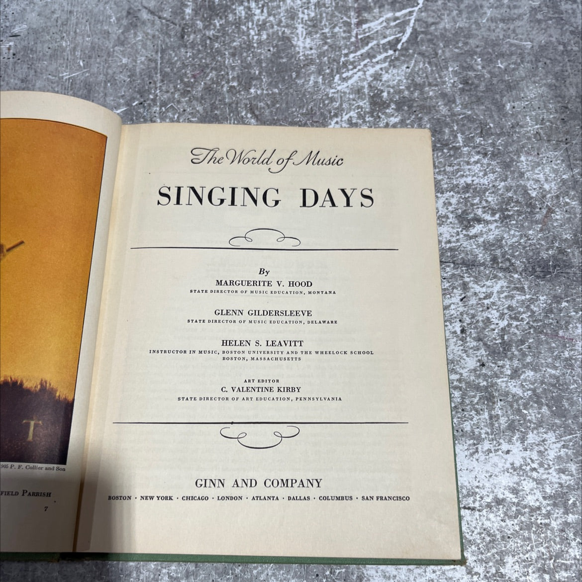 singing days book, by marguerite v. hood, glenn gildersleeve, helen s. leavitt, 1936 Hardcover image 2