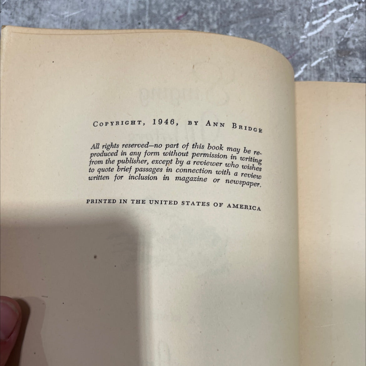 singing waters book, by Ann Bridge, 1946 Hardcover image 3