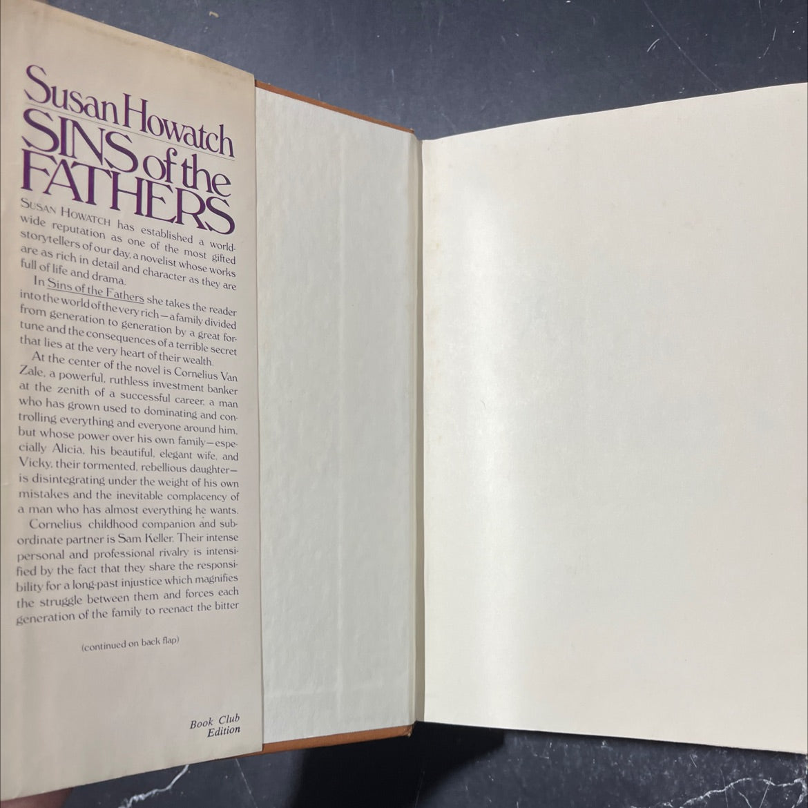 sins of the fathers book, by Susan Howatch, 1980 Hardcover image 4