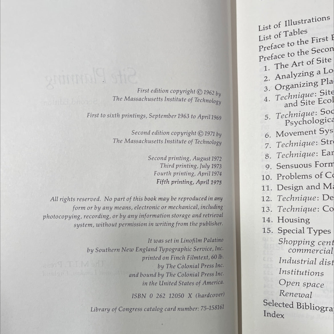 site planning book, by kevin lynch, 1971 Hardcover image 3