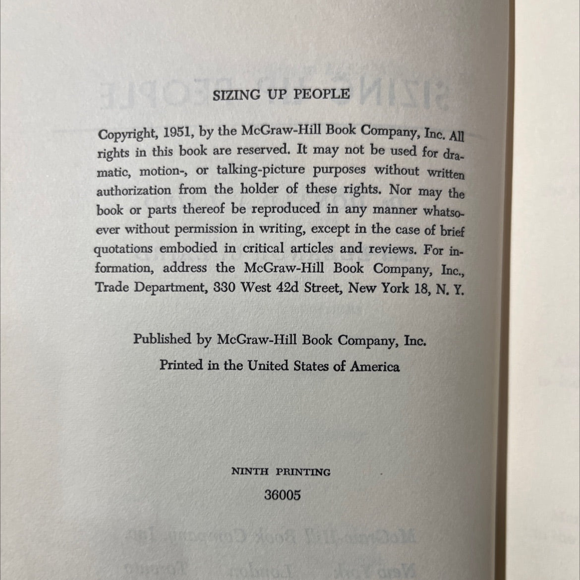sizing up people book, by anor c. laird, donald a. laird, eleanor c. laird, 1951 Hardcover image 3