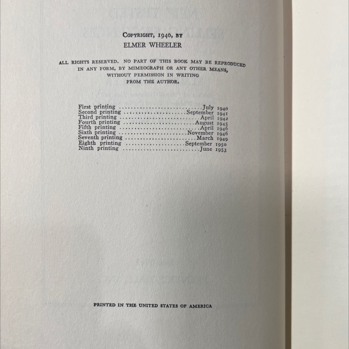 sizzlemanship new tested selling sentences book, by elmer wheeler, 1953 Hardcover image 3