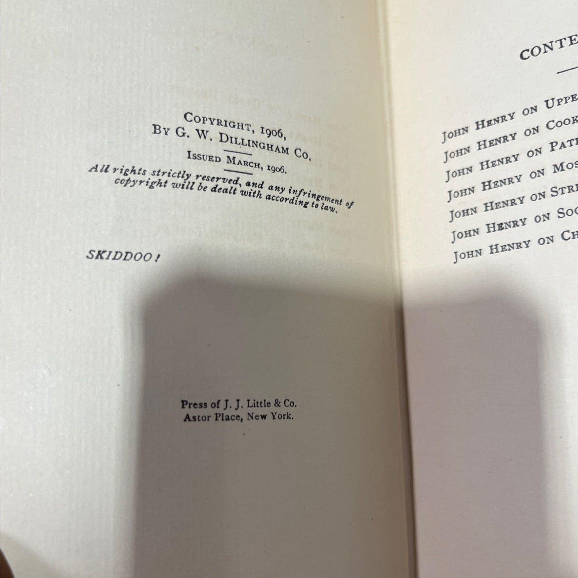 skiddoo! book, by hugh mchugh, 1906 Hardcover image 3