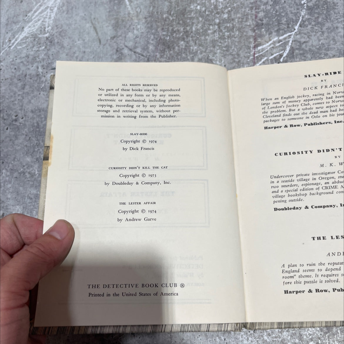 slay-ride book, by dick francis, 1974 Hardcover image 3