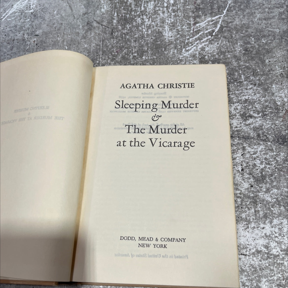 sleeping murder book, by agatha christie, 1976 Hardcover image 2