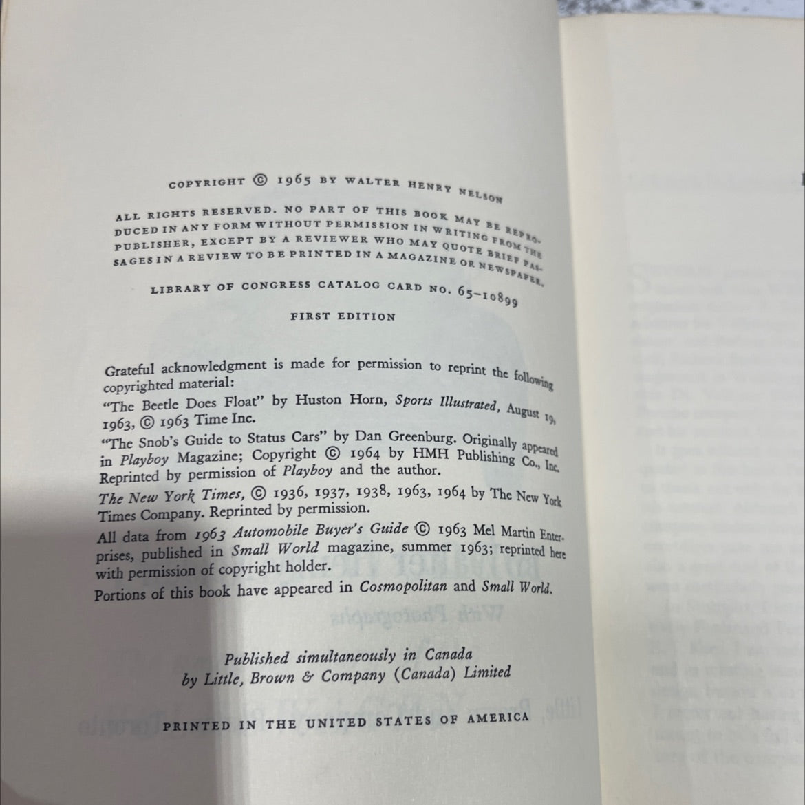 small wonder the amazing story of the volkswagen book, by walter henry nelson, 1965 Hardcover image 3