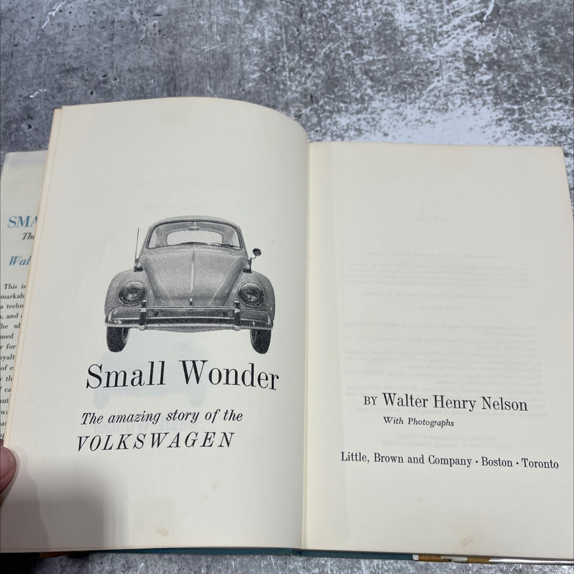 small wonder the amazing story of the volkswagen book, by walter henry nelson, 1965 Hardcover image 2