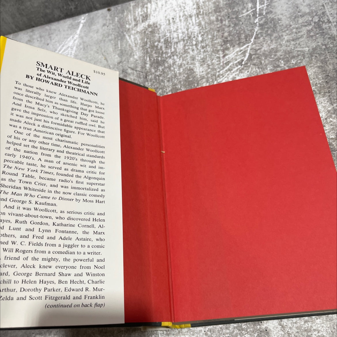 smart aleck: the wit, world, and life of alexander woollcott book, by howard teichmann, 1976 Hardcover image 4