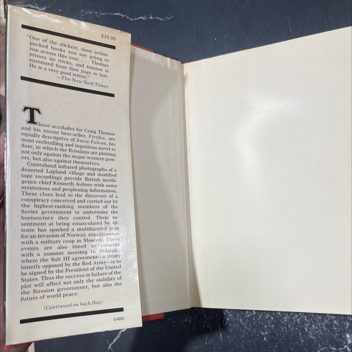 snow falcon book, by Craig Thomas, 1980 Hardcover image 4