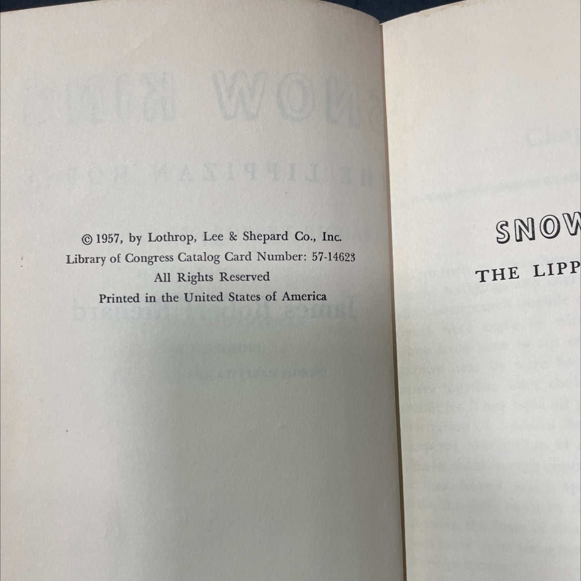 snow the lippizan horse book, by james robert richard, 1957 Hardcover image 3