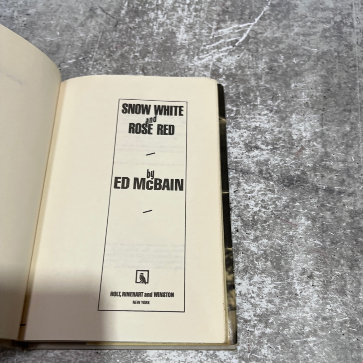 snow white and rose red book, by ed mcbain, 1985 Hardcover image 2