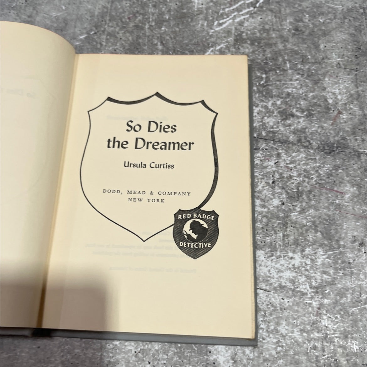 so dies the dreamer book, by Ursula Curtiss, 1960 Hardcover image 2