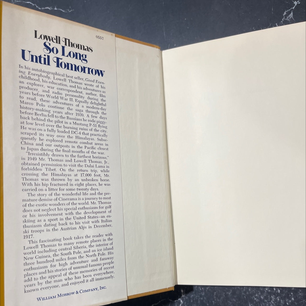 so long until tomorrow from quaker hill to kathmandu book, by lowell thomas, 1977 Hardcover image 4