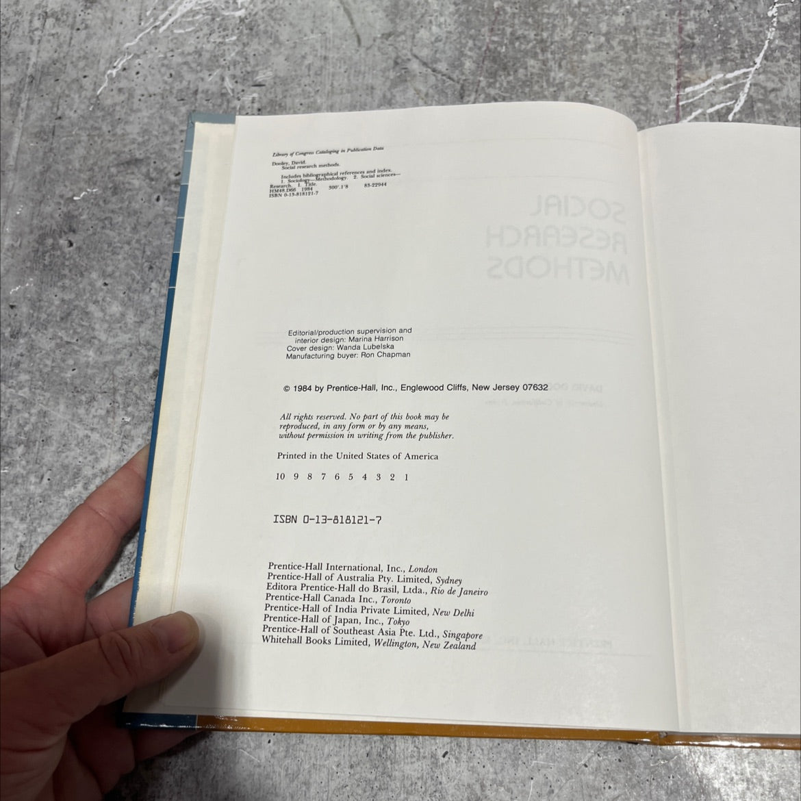 social research methods book, by David Dooley, 1984 Hardcover image 3