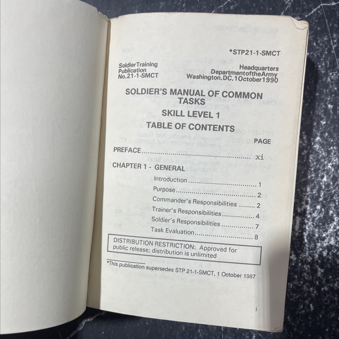 soldier's manual of common tasks skill level 1 book, by Headquarters Department of the Army, 1990 Paperback image 3
