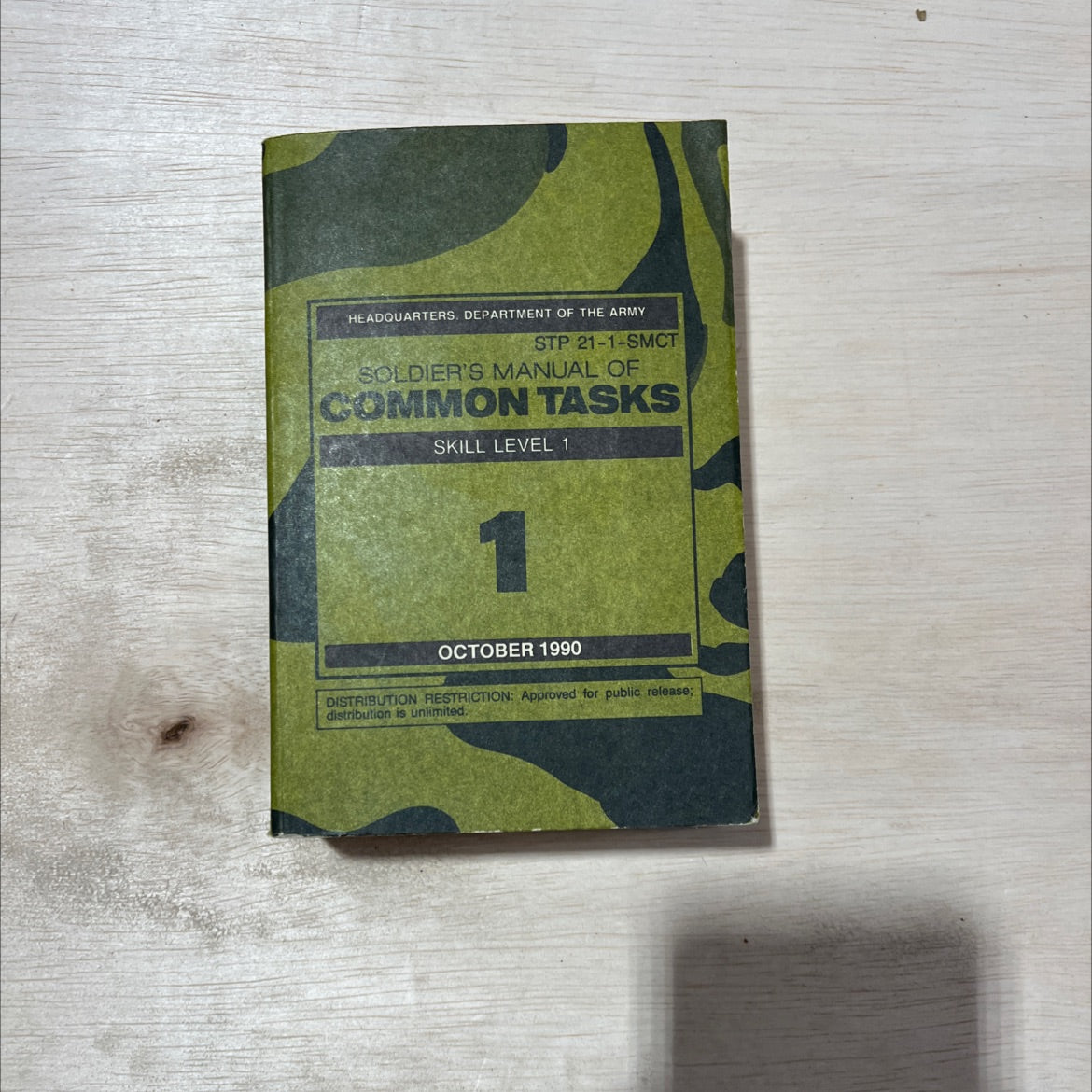soldier's manual of common tasks skill level 1 book, by Headquarters Department of the Army, 1990 Paperback image 1