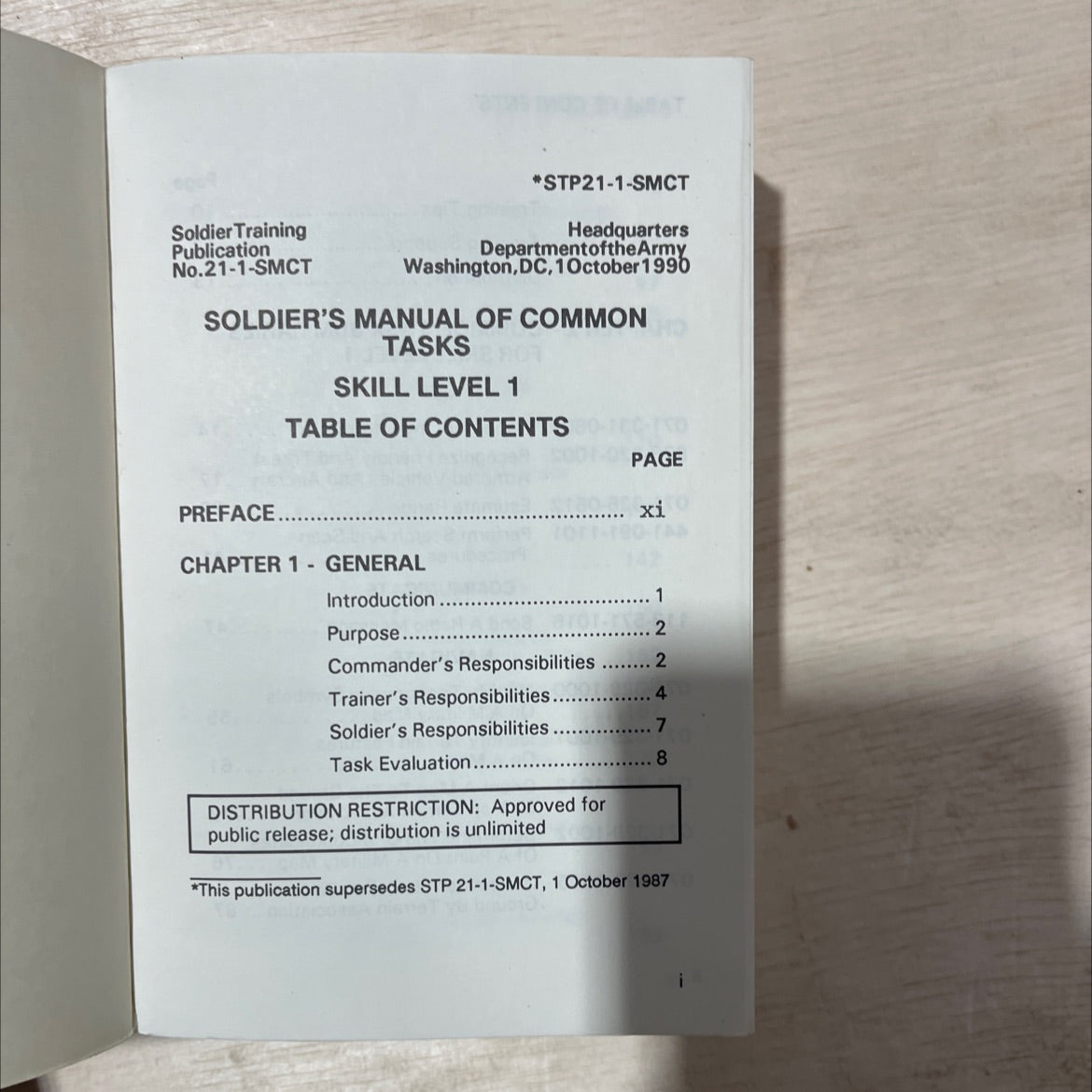 soldier's manual of common tasks skill level 1 book, by Headquarters Department of the Army, 1990 Paperback image 2