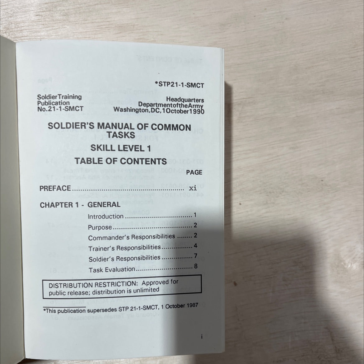 soldier's manual of common tasks skill level 1 book, by Headquarters Department of the Army, 1990 Paperback image 3