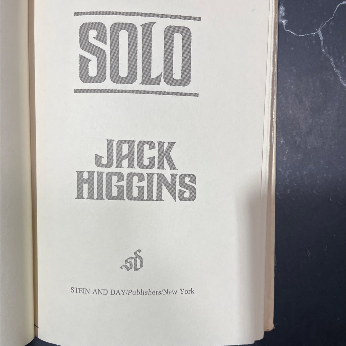 solo jack higgins book, by Jack Higgins, 1980 Hardcover image 2
