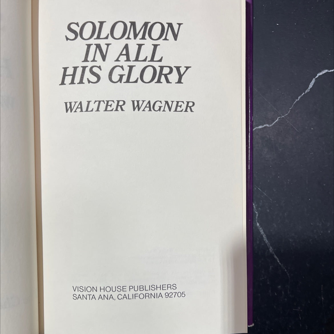 solomon in all his glory book, by walter wagner, 1974 Hardcover image 2