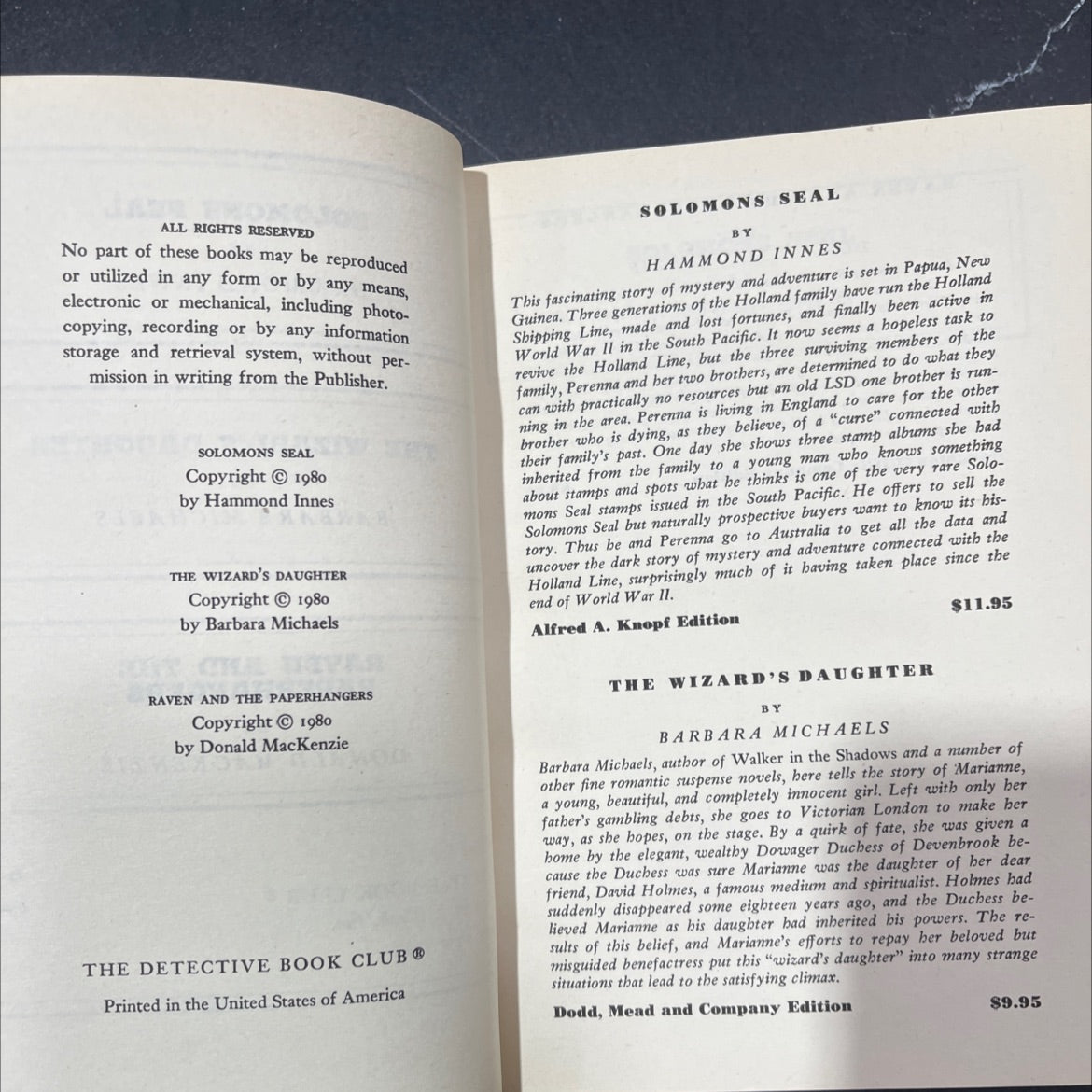 solomons seal book, by hammond innes, 1980 Hardcover image 3