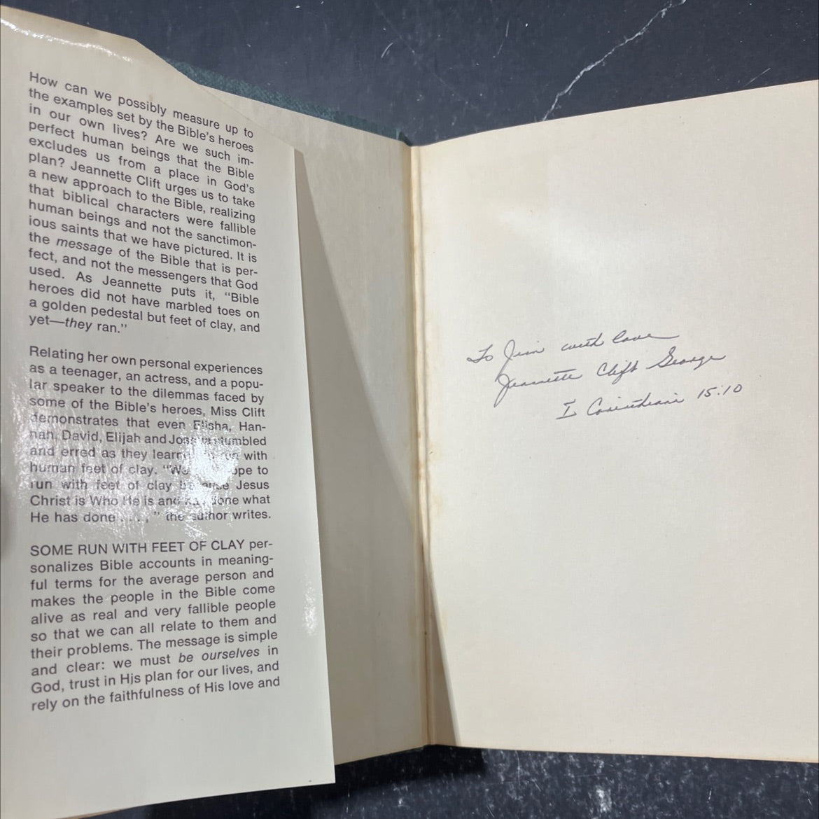 SIGNED some run with feet of clay book, by Jeannette Clift Fleming, 1978 Hardcover image 4