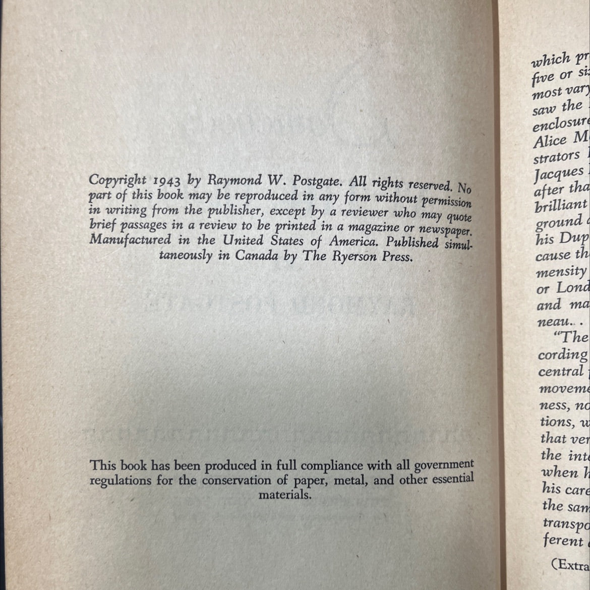 somebody at the door book, by raymond postgate, 1943 Hardcover image 3