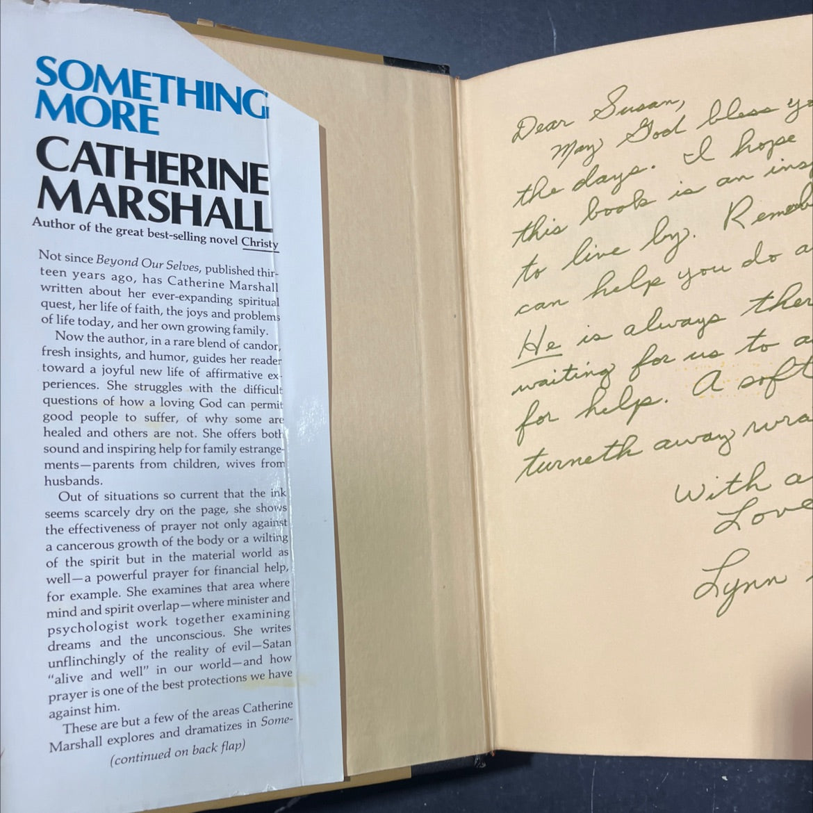 something more book, by catherine marshall, 1974 Hardcover image 4