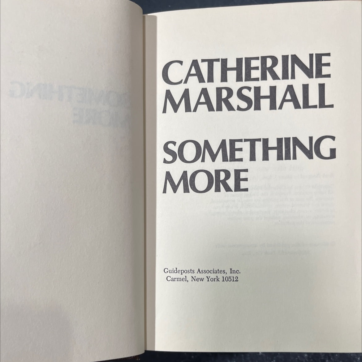 something more book, by catherine marshall, 1974 Hardcover image 2